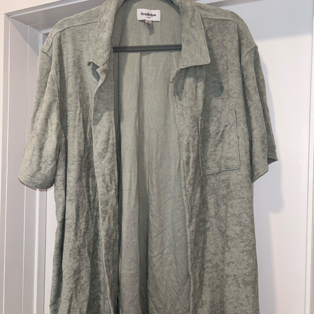 Goodfellow & Co Green Terrycloth Tee